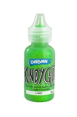 Lime glitter glue in 36ml squeeze bottles, perfect for kids’ crafting and adding sparkle to papercrafts and scrapbooking.