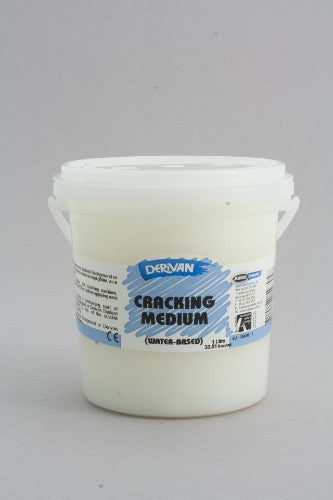 Acrylic cracking medium from Derivan, ideal for creating texture in artwork with fast-drying and beginner-friendly application.