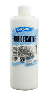 Derivan 500ml Fabric Fixative bottle ideal for preserving textile art with vibrant colors and preventing fading.