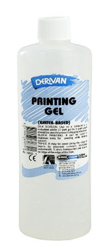 500ml bottle of Derivan Print Gel, a versatile medium for enhancing textures and effects in printmaking and painting.