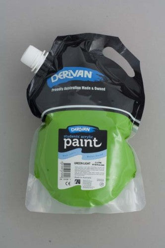 Acrylic Paint - Derivan Student 2l Eco Green Light