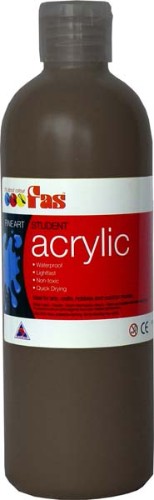 Acrylic Paint - Fas Student Acrylic 500ml Burnt Umber