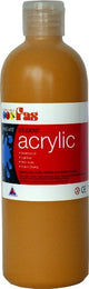 Acrylic paint in Raw Sienna, 500ml, ideal for students; vibrant, non-toxic, fast-drying, perfect for versatile art projects.