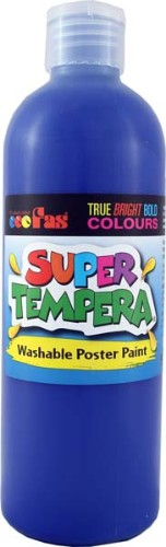 FAS Super Tempera 500ml Ultra: Vibrant, non-toxic poster paint for easy use and artistic creations, glows under UV light.