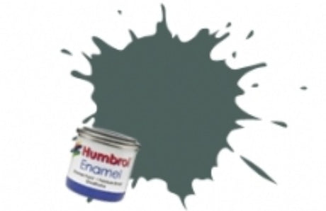 Humbrol Enamel 75 Bronze Green 14ml paint tin, ideal for plastic models with a vibrant, fast-drying bronze green finish.