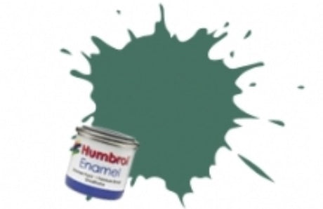 Humbrol Enamel 76 Uniform Green 14ml tin, ideal for model kits with fast-drying, durable solvent-based paint.