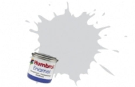 Humbrol Enamel 196 Light Grey - 14ml tin, ideal for modeling with fast-drying, solvent-based formula for smooth application.