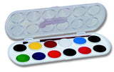 Vibrant Jovi Water Colours set with 12 easy-to-use 30mm bars, perfect for young artists to unleash creativity.