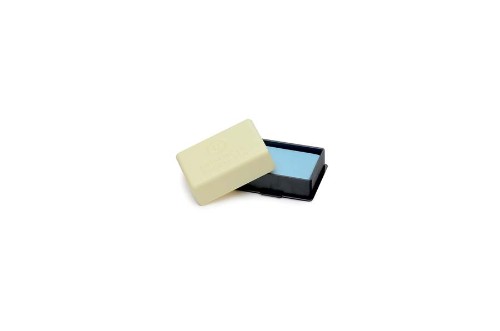 Kneadable eraser in plastic box, perfect for lifting graphite and charcoal without smudging, ideal for artists and crafters.