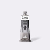 Premium white oil paint in 60ml, known for opacity, vibrant colors, non-toxic formulation, and superb blending capabilities.