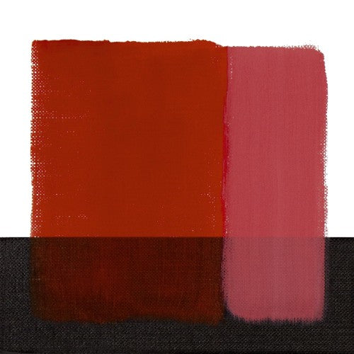 Premium 200ml oil paint in Permanent Red Deep, featuring authentic cadmium pigments for vibrant, smooth application.