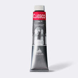 Premium 200ml oil paint tube in Permanent Red Deep, offering vibrant color and superior performance for artists.