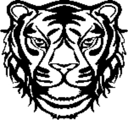 Detailed PVC-free stencil showing a Wild Tiger design, perfect for crafting cards, T-shirts, and various mixed media projects.