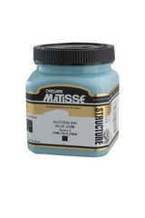 Vibrant Matisse Str 250ml Acrylic Paint in Aust Blue Gum S2, featuring rich impasto texture for stunning artwork.