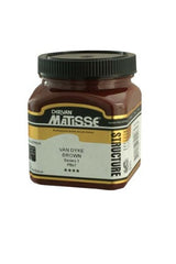 Acrylic paint tube of Matisse Str 250ml Van Dyke Brown, ideal for textured artworks with high lightfastness and rich pigments.