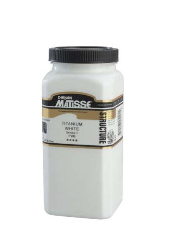 Matisse Str 500ml Titanium White acrylic paint, ideal for textured effects and versatile application on various surfaces.