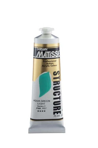 Aqua Green Light S2 acrylic paint in a 75ml tube, perfect for textured effects and vibrant, long-lasting color.