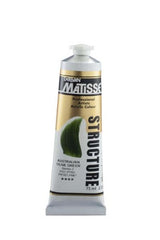 Matisse Structure Acrylic Paint in Aust Olive Green, 75ml - rich, impasto texture for striking, durable artwork.