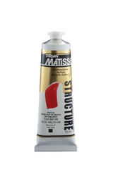 Matisse Str 75ml Cadmium Red Med S4 acrylic paint, showcasing vibrant color and rich impasto texture for artists.