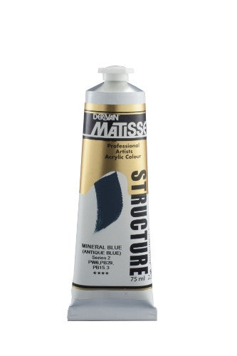 Acrylic paint in Mineral Blue (Antq) S2, perfect for vibrant artwork with rich color and versatile application options.