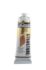 Matisse Structure Acrylic Paint in Metallic Bronze, 75ml, offers vibrant color, impasto texture, and stunning metallic sheen for artists.