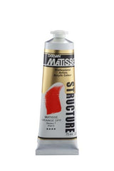 Vibrant 75ml Matisse Orange Dpp S7 acrylic paint, ideal for rich textures and smooth finishes in artwork.