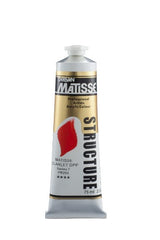 Vibrant 75ml Matisse Scarlet Dpp acrylic paint tube, perfect for textured artwork and blending with mediums.