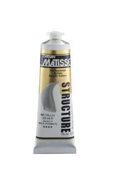 Metallic silver acrylic paint in a 75ml tube, ideal for textured finishes and vibrant artwork, perfect for mixed media and crafts.