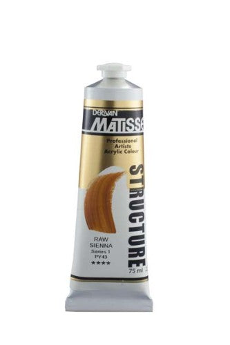 Matisse Structure Acrylic Paint in Raw Sienna, 75ml - vibrant, versatile paint for textured artworks and exceptional coverage.