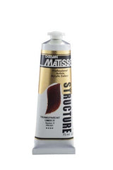 Matisse Structure Acrylic Paint in Transparent Umber, showcasing a rich impasto texture and warm earthy tone for versatile art.