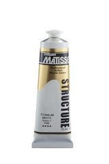 Matisse Structure 75ml Titanium White Acrylic Paint, ideal for textured effects and vibrant layering, perfect for all artists.