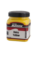 Acrylic paint in vibrant Daisy Yellow, perfect for versatile applications on various surfaces with a matte finish.