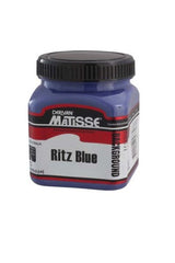 Acrylic paint in Ritz Blue, 250ml, ideal for artists; vibrant, durable finish on various surfaces with built-in sealing properties.