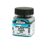 Premium Matisse Dry Med 40ml Black Flakes, ideal for vibrant painting, crafting, and mixed media projects.