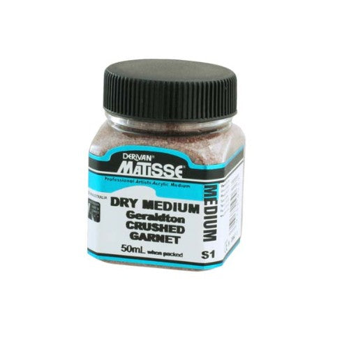 Matisse Dry Med 40ml Crushed Garnet, a versatile medium for texture and depth in artistic creations.