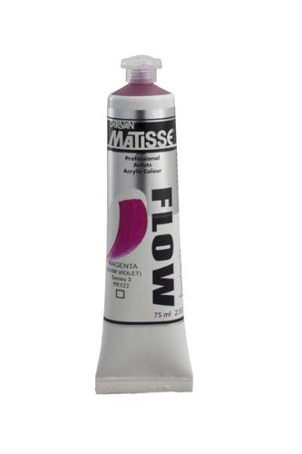 Vibrant Magenta S3 acrylic paint in a 75ml tube, ideal for fluid brushwork and versatile painting techniques.