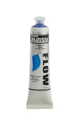 Matisse Flow 75ml acrylic paint in vibrant Primary Blue, ideal for smooth brushwork and versatile painting techniques.