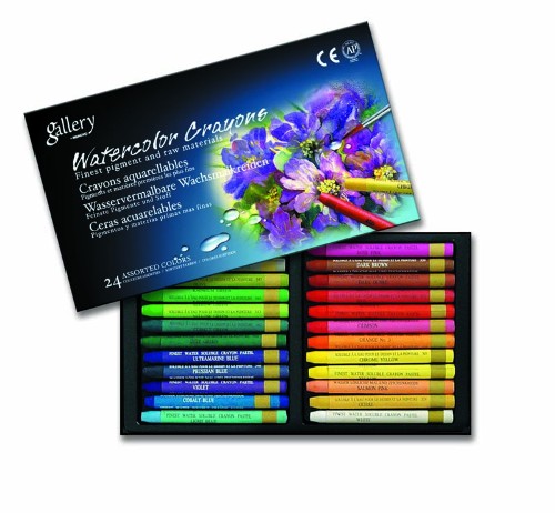 Artist Oil Pastel Set with 24 vibrant colors, perfect for mixing, layering, and creating watercolor effects.