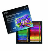 Vibrant Artist Oil Pastel Set with 36 premium colors, ideal for diverse techniques and stunning watercolor effects.