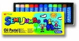 Vibrant non-toxic jumbo oil pastel set for artists, featuring 12 rich colors, easy to grip for all ages.