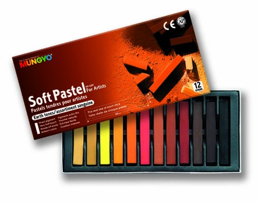 Premium Mungyo Earthtone Pastel Set featuring 46 vibrant colors for smooth application and superior blending in art.