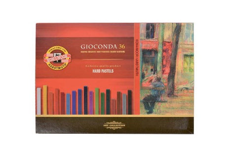 Vibrant Gioconda Oil Chalks 36s set, featuring rich colors and smooth texture for diverse artistic surfaces and styles.