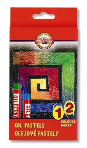 Set of 12 Gioconda oil pastels in vibrant colors, ideal for various artistic applications and surfaces.