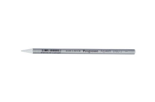 Progresso Aquarelle White Pencils pack of 12, versatile woodless water-soluble pencils for blending and watercolor effects.