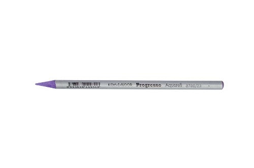 Progresso Aquarelle Violet pencils pack of 12, featuring hexagonal barrels for comfort, ideal for vibrant watercolor art.