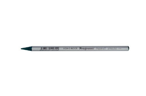 Progresso Aquarelle Pencils in Green Dark, pack of 12, featuring hexagonal barrels for comfort and rich, blendable pigments.