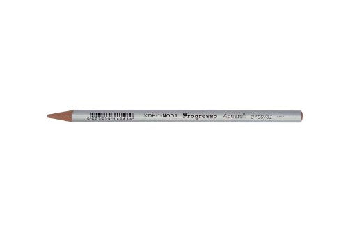 Progresso Aquarelle Pencils in Brown Light, pack of 12, ideal for watercolor and drawing with a creamy, smooth texture.