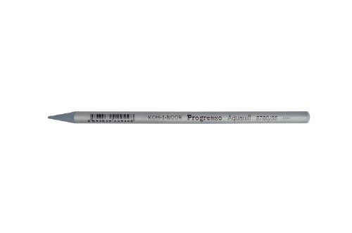 Pack of 12 Progresso Aquarelle Grey pencils with hexagonal barrels, ideal for vibrant watercolour art and blending.