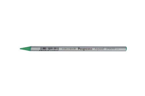 Progresso Aquarelle Pencils in Grass Green, vibrant watercolor pencils with a hexagonal barrel for comfortable grip.