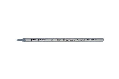 Pack of 12 Progresso Aquarelle Medium Grey pencils, ideal for blending and vibrant watercolour techniques.